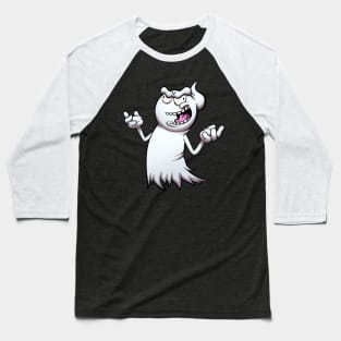 Evil Laughing Ghost Baseball T-Shirt